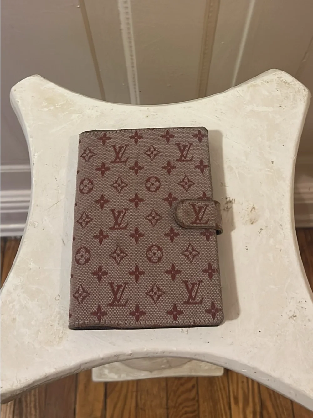 Louis Vuitton Monogram Mini Lin Agenda PM Planner Cover & Address Book in Cerise